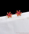 Big Flower Ruby Gold Stud For Party Wear Collection ER2514