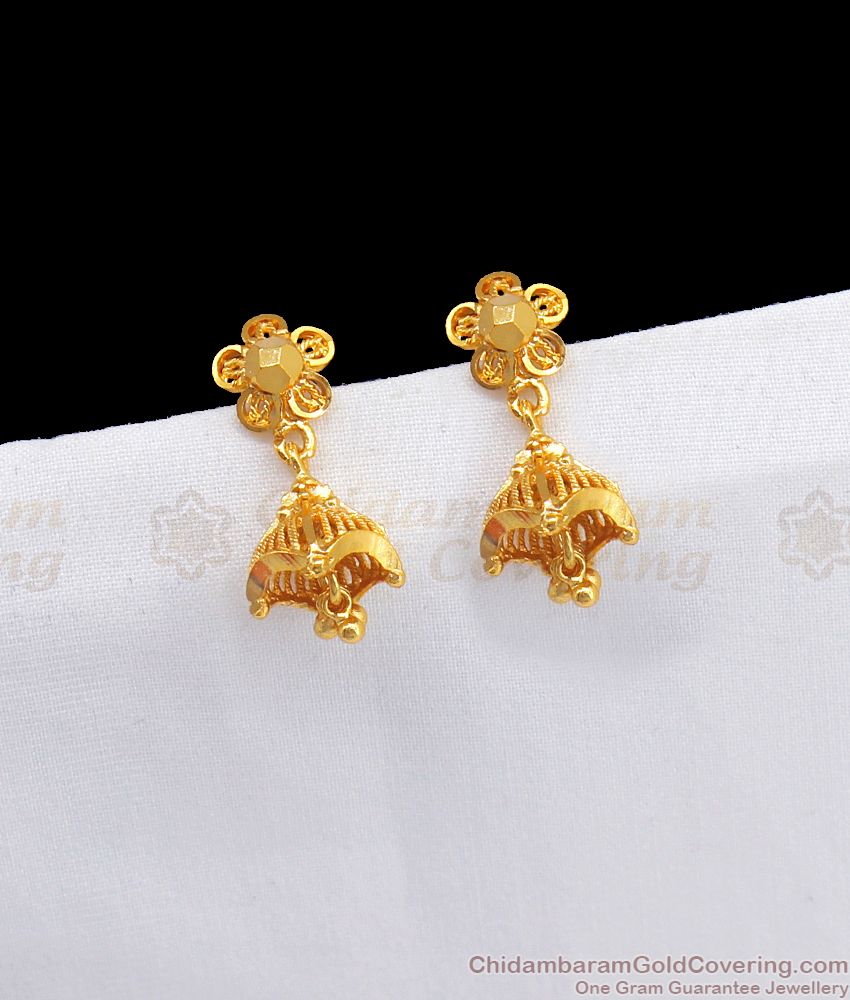 Small Gold Jhumkas Collections Shop Online Daily Wear Jewelry ER2517