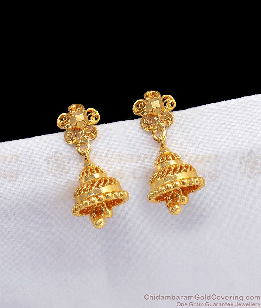 Small One Gram Gold Jhumki Collections Shop Online ER2547
