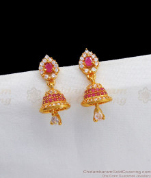 Stunning One Gram Gold Jhumkas Earring Collections ER2555 Stunning One Gram Gold Jhumkas Earring Collections ER2555