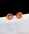 New Arrival AD Pink Stone Gold Stud Collection ER2567