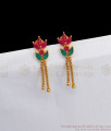 CZ Ruby Emerald Stone Gold Earrings Collections ER2599