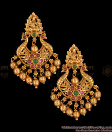 Original Antique Finish Dangler Antique Bridal Earrings  ER2607 Original Antique Finish Dangler Antique Bridal Earrings  ER2607