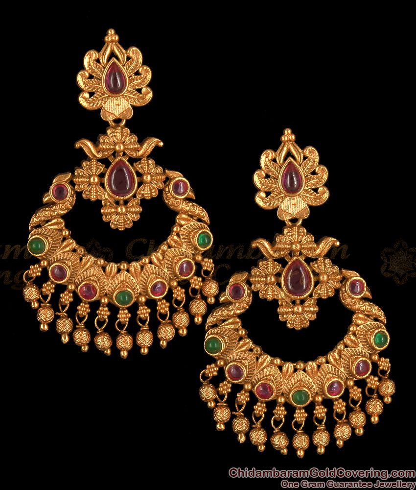 Premium Peacock Antique Dangler Earrings Bridal Wear Collections ER2613