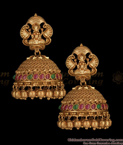 Handcrafted Design Antique Gold Plated Kundan Polki Temple Jewellery J –  Shining Jewel