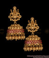 Temple Jewelry Antique Gold Laxmi Jhumka Earrings New Traditional Designs ER2625