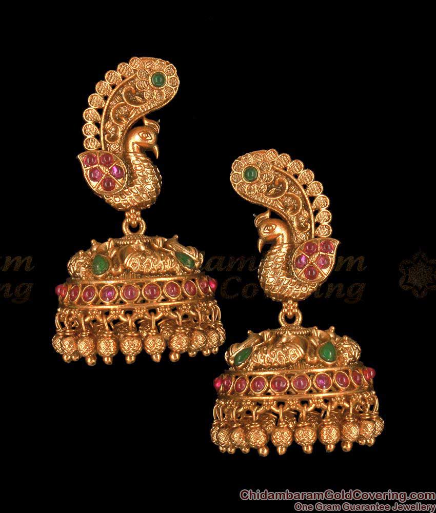 Premium Antique Peacock Earring Collections Matching Bridal Jewelry ER2626