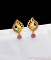 AD Stone Cute Stud Forming Gold Earrings For College Wear ER2628