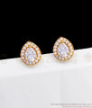 Interchangeable Three In One Multi Stone Stud Gold Earrings ER2633