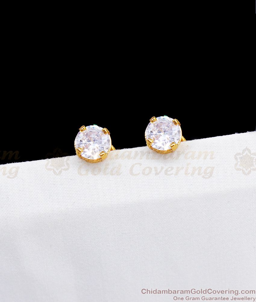 Interchangeable Four In One Multi Stone Stud Gold Earrings ER2637