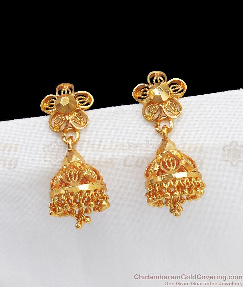 Traditional Model One Gram Gold Jhumiki Earrings ER2648