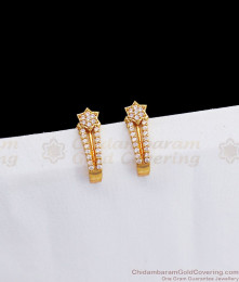 Star Design AD White Stone Stud Gold Earrings Shop Online ER2676 Star Design AD White Stone Stud Gold Earrings Shop Online ER2676