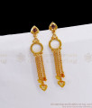 Heart Design Chain Long Dangler Gold Earrings Collections ER2686