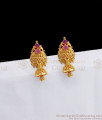One Gram Gold Jimiki Earrings Ruby Stone Collections ER2690