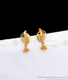 Leaf Pattern Stud Gold Earrings Teen Girls Fashions ER2708