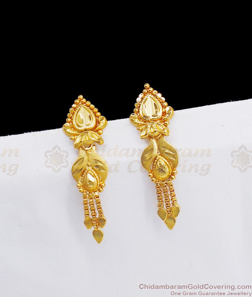 Long Dangler Gold Forming Earrings Party Wear ER2717