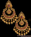 New Arrivals Ruby Stone Dangler Matt Antique Chandbali Earrings ER2741