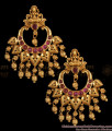 Latest Lakshmi Design Ruby Stone Antique Chandbali Earrings ER2744