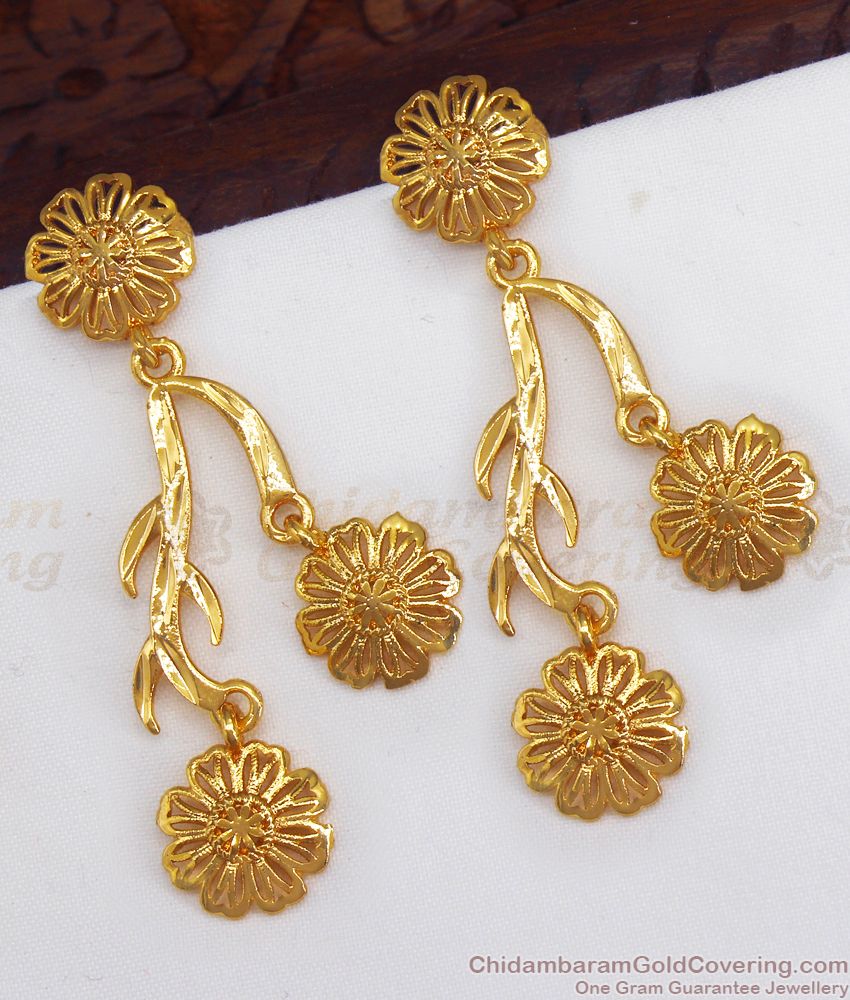 High on Fashion One Gram Gold Danglers Creep Design ER2753