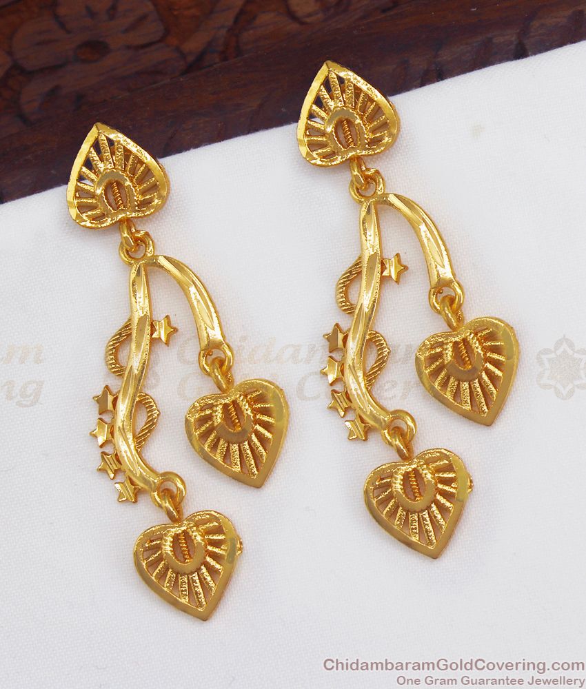 Valentine Design One Gram Gold Danglers Special Gifts ER2754