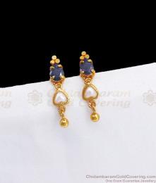 Beautiful Black Stone Valentine Heart Design Gold Stud Earring ER2771 Beautiful Black Stone Valentine Heart Design Gold Stud Earring ER2771