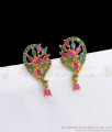 Astonishing Emerald Ruby Stone Gold Earring Shop Online ER2772