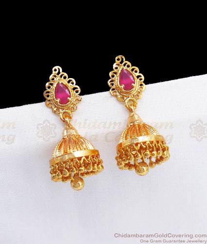 One gram gold earrings jhumkas hotsell