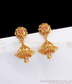 Unique Small Gold Jhumki Flower Design Ruby Stone ER2782