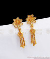 Floral One Gram Gold Plain Earrings Shop Online ER2799
