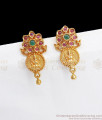 New Pattern Lakshmi Kasu Ruby Green Stone Gold Earring ER2802