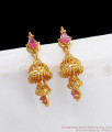 One Gram Gold Jhumka Double Layer Ruby Stones Earrings ER2810