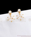 Crystal White Stone Stud Type Multi Use Gold Earring ER2813