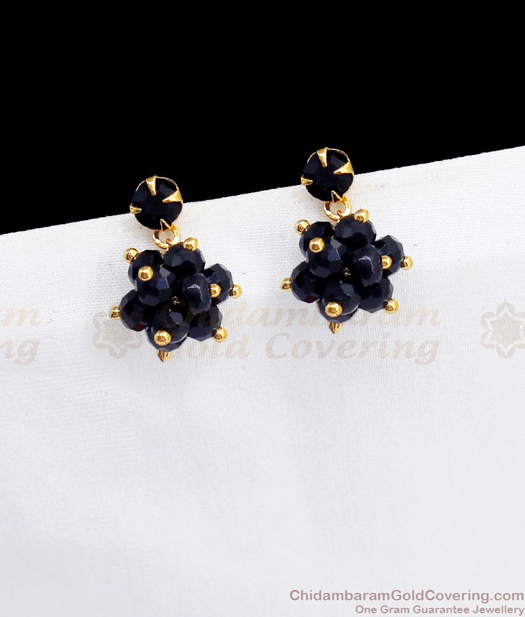 Attractive Black Grape Design Gold Earring Multi Use ER2814