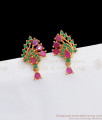 Fancy Ruby Green Stone Gold Plated Earring ER2822