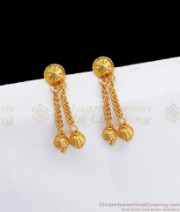 One Gram Gold Beads Chain Type Droplet Earrings ER2823 One Gram Gold Beads Chain Type Droplet Earrings ER2823
