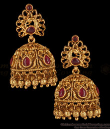 New Arrivals Antique Peacock Design Kemp Stone Earrings ER2839 New Arrivals Antique Peacock Design Kemp Stone Earrings ER2839