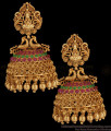 Handcrafted Goddess Lakshmi Antique Multi Kemp Stone Jhumki Earring ER2841