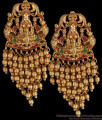 Traditional Lakshmi Design Hanging Gold Beaded Antique Earring ER2843