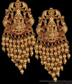 Heavy Lakshmi Gold Cluster Antique Earring Bridal Wear ER2844