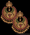 Chandbali Earring Lakshmi Model Antique Design Ruby Green Stone ER2849