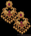 Antique Peacock Floral Design Ruby Stone Earring Nagas Collection ER2852