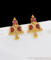 Stunning Ruby Palakka Stone Mango Design Gold Stud Earring ER2863