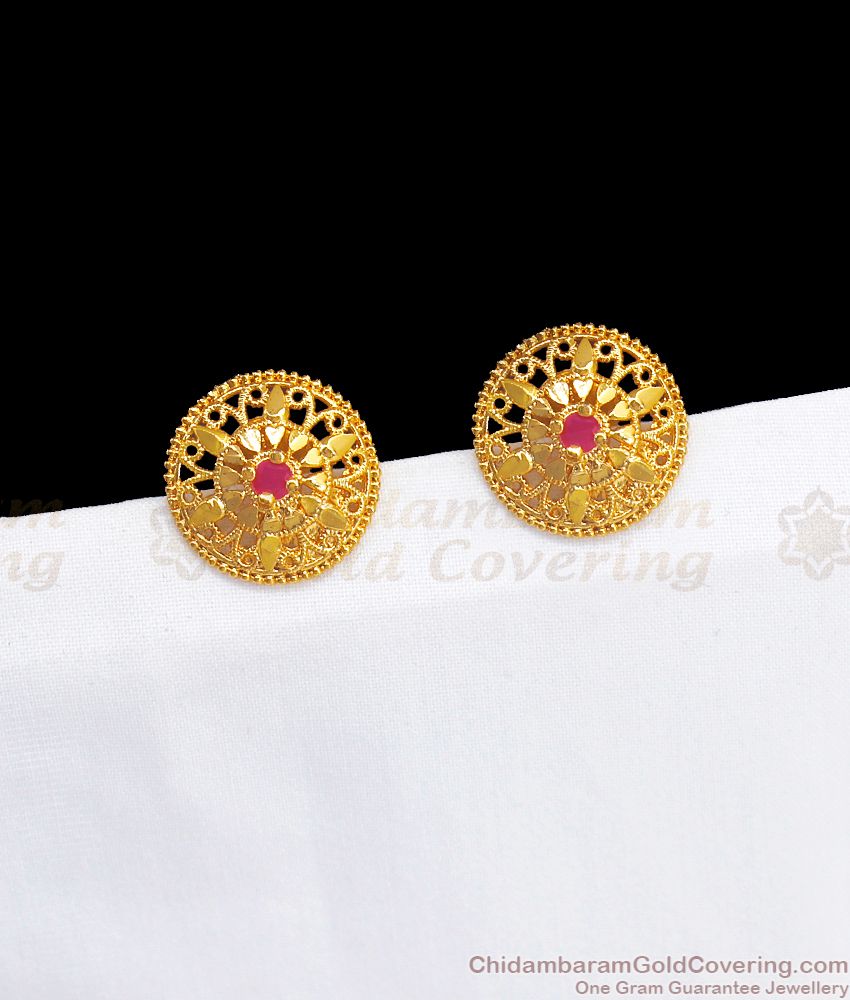  Gold Plated Traditional Ear Studs Designs Collections Online ER2867