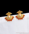 Gorgeous Red White Pearls Gold Stud Womens Fashion Er2869