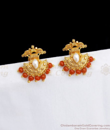 Gorgeous Red White Pearls Gold Stud Womens Fashion Er2869 Gorgeous Red White Pearls Gold Stud Womens Fashion Er2869