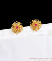 Beautiful Ruby Stone Stud Earrings South Indian Covering Jewelry ER2875