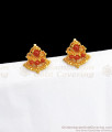 Stunning Full Coral Pearls Stud Gold Earring Online ER2881
