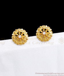 New One Gram Gold Stud Earring Diamond Stone ER2888 New One Gram Gold Stud Earring Diamond Stone ER2888