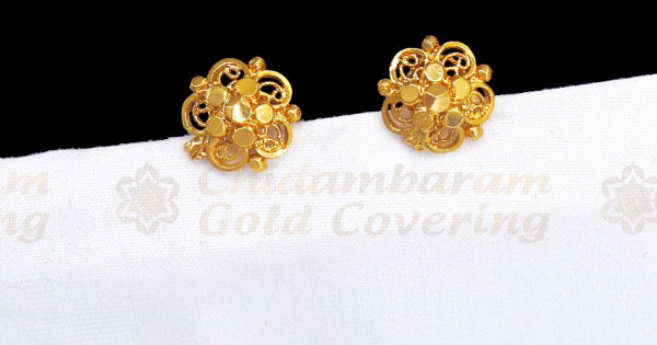 Mini Flower Design Gold Stud Earring Daily Wear ER2891