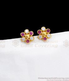 Traditional Flower Design Impon Stud Earring Shop Online ER2894 Traditional Flower Design Impon Stud Earring Shop Online ER2894